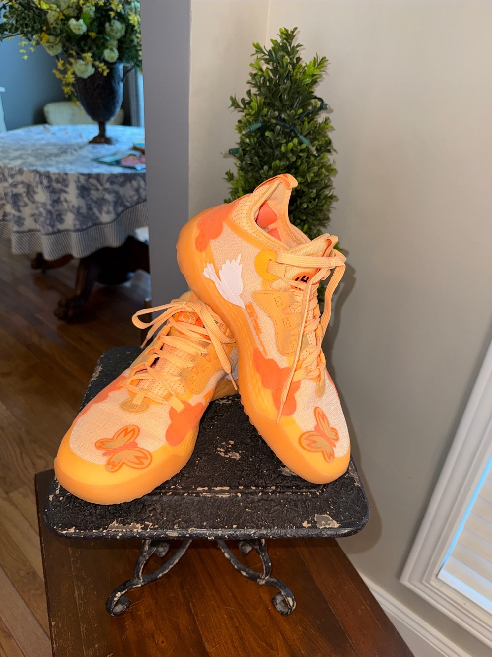 adidas James Hardin Vol. 5 FutureAcid Butterfly Accent Sneakers EUC